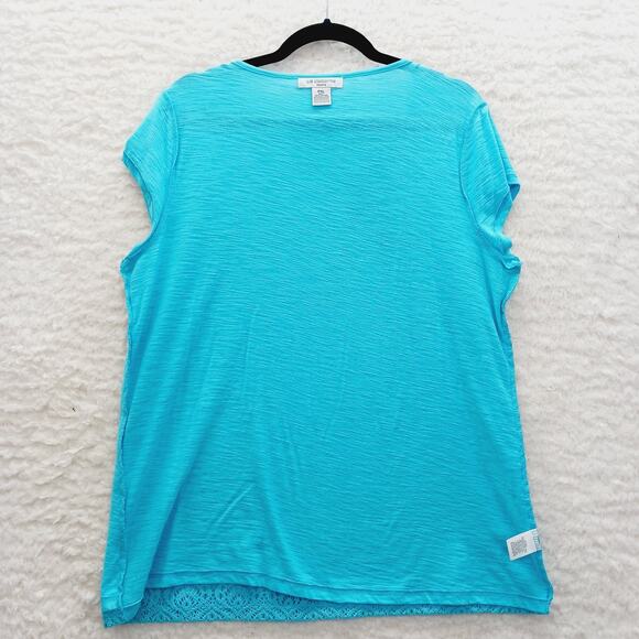 T-Shirt Size PXL Aqua Lace Whimsycore Light Academia Couquette Office Siren Y2K - Picture 9 of 11